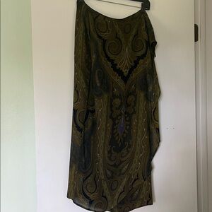 💚DANA BUCHMAND💚LONG PAISLEY WRAP SKIRT💚